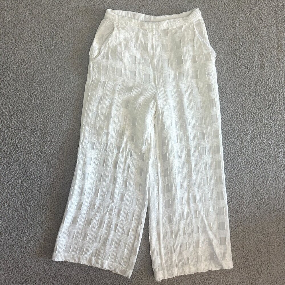 Rachel Comey‎ White Plaid Pants Council Pants Straight USA Designer